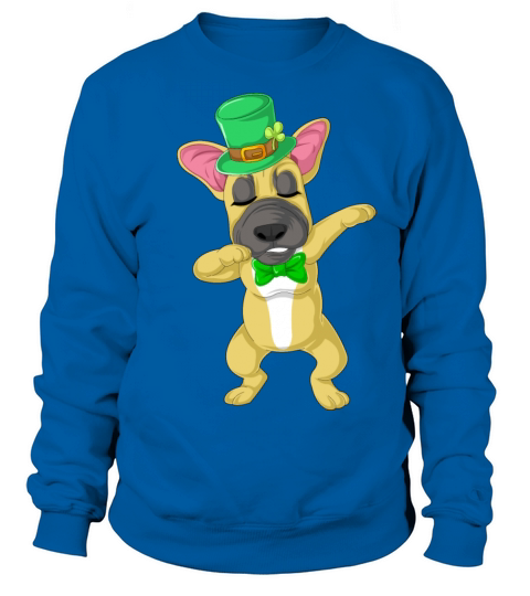dabbing french bulldog st patricks day Men's Sweatshirt