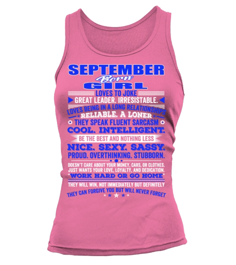 QUALITIES OF THE GIRL BORN IN SEPTEMBER SEPTEMBE Women's Tank Top