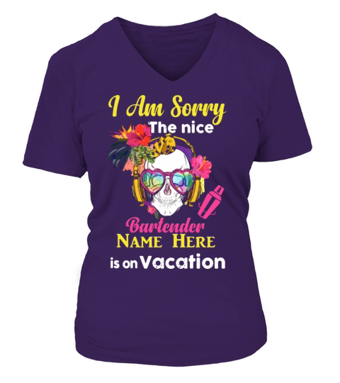 i am sorry the nice bartender name here is on Women's V-Neck T-shirt