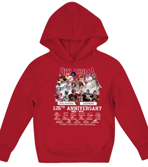 oklahoma 126th anniversary 1895-2021 signature thank you for the memories Kids Hoodie
