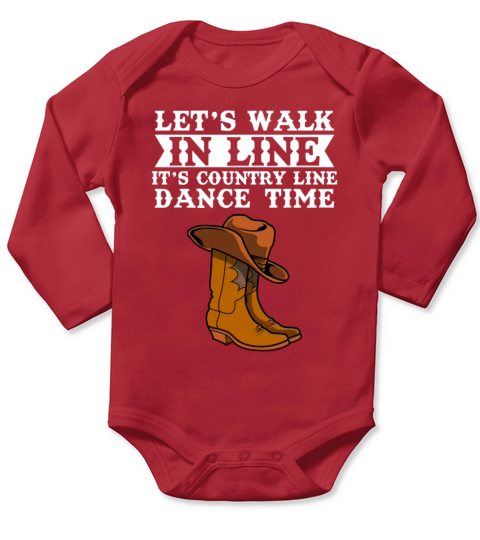 Line Dancing Dance Long Sleeve Baby One-Piece