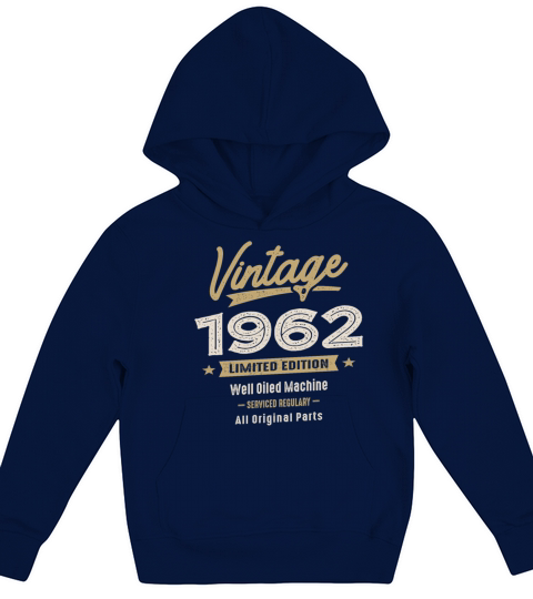 Vintage Born in 1962 - 60th Birthday Retro Classic Kids Hoodie