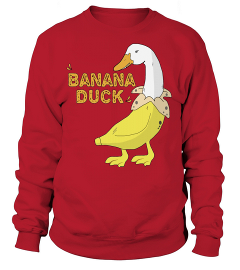 Banana Duck Funny Kawaii Handmade Illustration Women's Sweatshirt