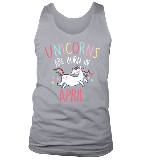 Unicorns Are Born In April Men's Tank Top