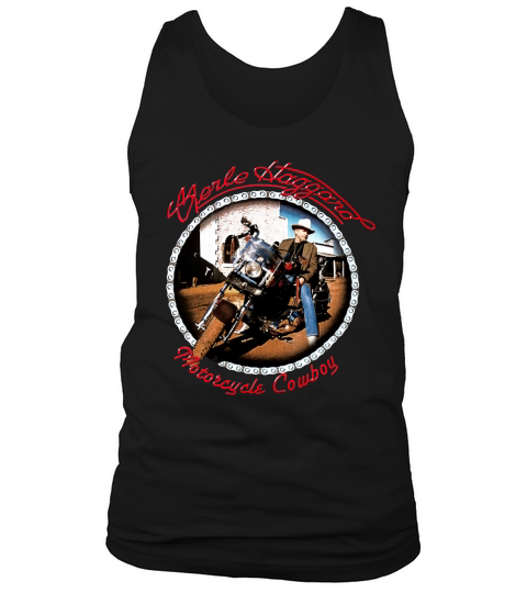 Merle Haggard - Motorcycle Cowboy Tank Top Unisex