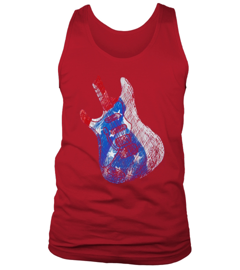 Guitarist America Flag Geek Music Tank Top Unisex