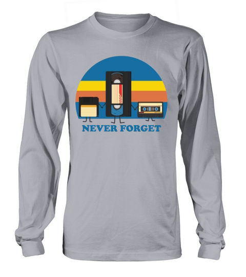 Never Forget Floppy Disk VHS and Cassette Tape Women's Long Sleeve
