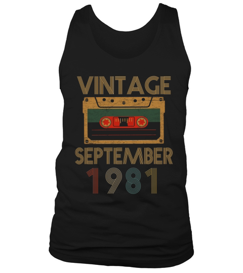 38 Years Vintage September 1981 Tank Top Unisex