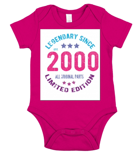 2000 Vintage Birthday Short Sleeve Baby One-Piece