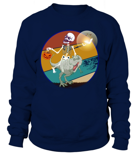 Skeleton Riding Monster Dinosaur Halloween Gifts Women's Sweatshirt