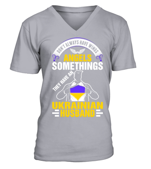 Angels Have An Ukrainian Husband Tshirt Men's V-Neck T-shirt