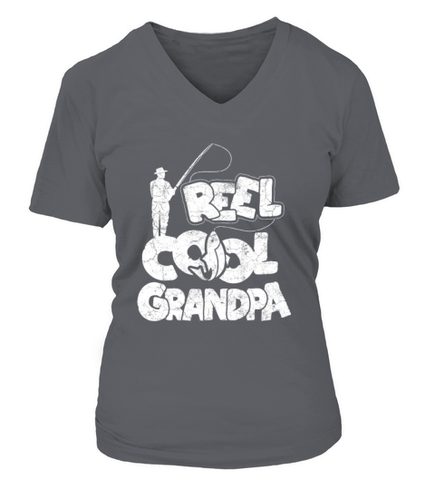 Reel Cool Grandpa Fishing T-Shirt Women's V-Neck T-shirt