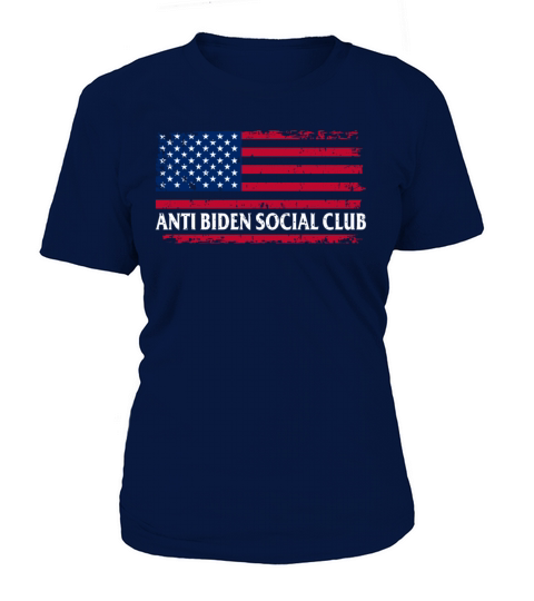 Anti Biden Social Club American Flag Retro Vintage Women's T-Shirt