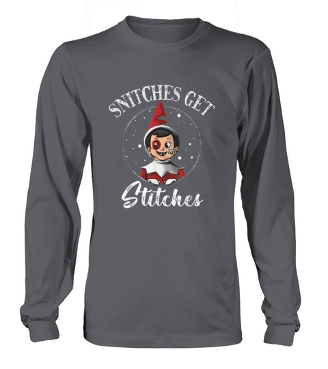 snitches get stitches funny christmas Women's Long Sleeve