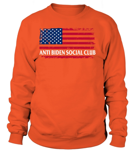 Anti Biden Social Club American Flag Retro Vintage Women's Sweatshirt