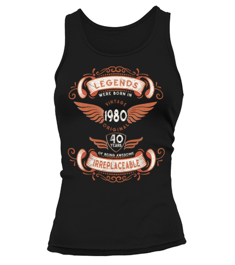 Born 1980 Vintage - 40th Birthday Present Women's Tank Top