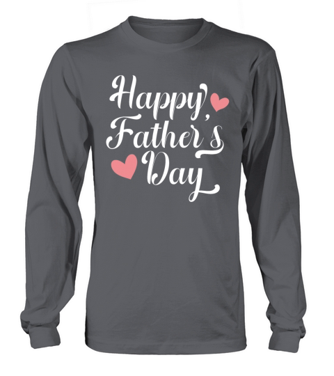 Simple and Elegant Happy Fathers Day Calligraphy Women's Long Sleeve
