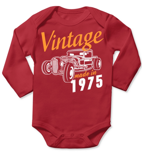 Vintage made in 1975 Long Sleeve Baby One-Piece