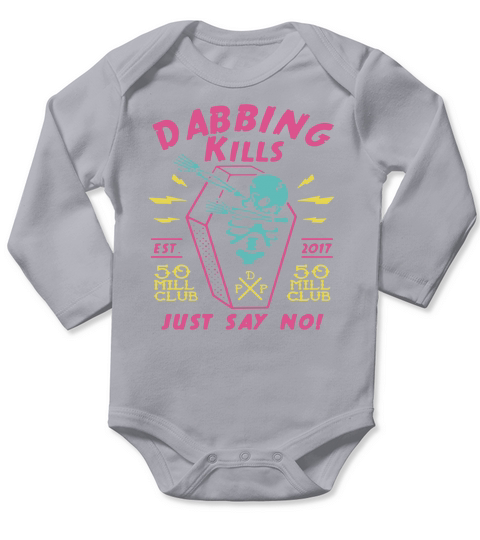 Dabbing Kills - Pewdiepie Art Long Sleeve Baby One-Piece