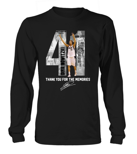 41 Dirk Nowitzki thank you for the memories shirt Long sleeved Unisex