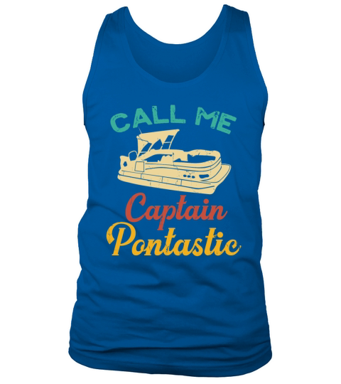 Pontoon Boat Captain Pontastic Fathers Day Gift Tank Top Unisex
