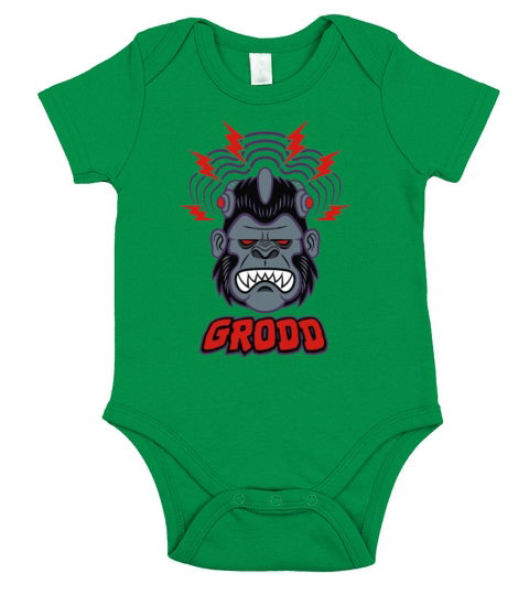 grodd electro monkey T-Shirt Short Sleeve Baby One-Piece