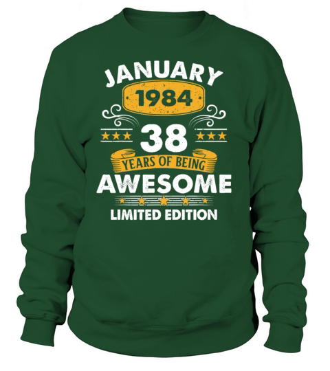 38th Birthday Gift 38 Years Old Awesome Since Women's Sweatshirt