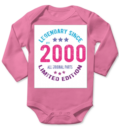 2000 Vintage Birthday Long Sleeve Baby One-Piece