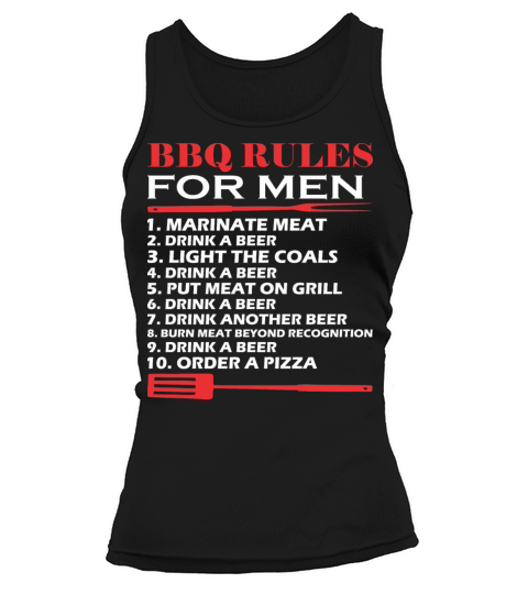 BBQ Rules For Men Drink A Beer Barbecue Women's Tank Top