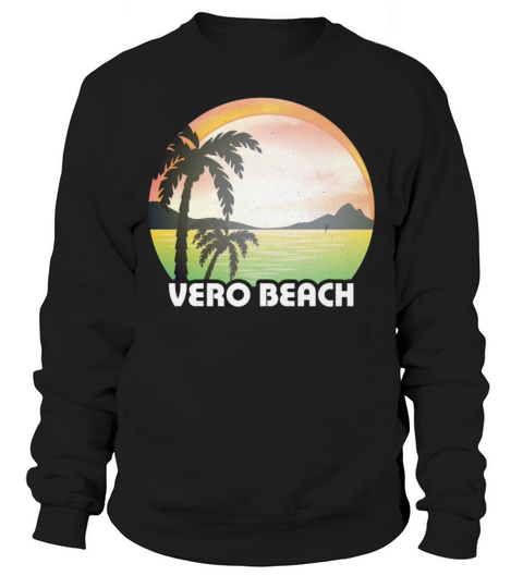 Vintage Vero Beach Florida FL Retro 70s Summer Men's Sweatshirt