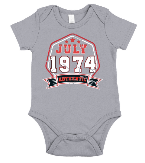 July 1974 Vintage Gift Idea Short Sleeve Baby One-Piece