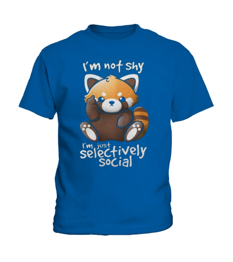 panda i am not shy I am just selectively social Kids T-Shirt