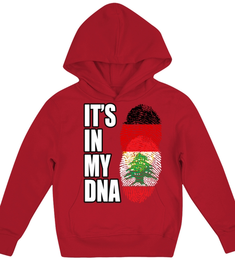 German And Lebanese Mix DNA Flag Heritage Kids Hoodie
