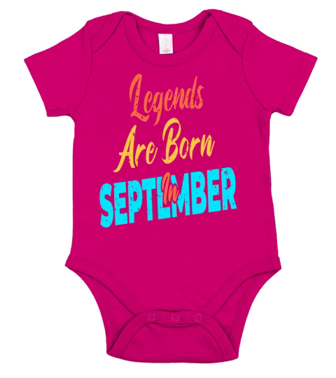 Legends Are Born In September Short Sleeve Baby One-Piece