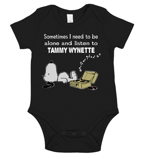 Sometimes I need to be alone and listen to Tammy Wynette Short Sleeve Baby One-Piece