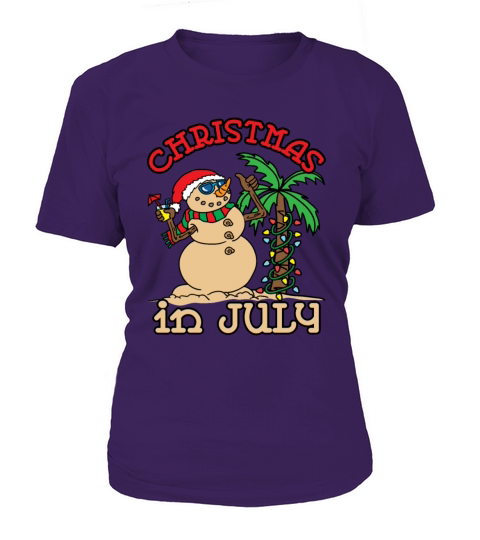 Christmas In July Funny Snowman Women's T-Shirt