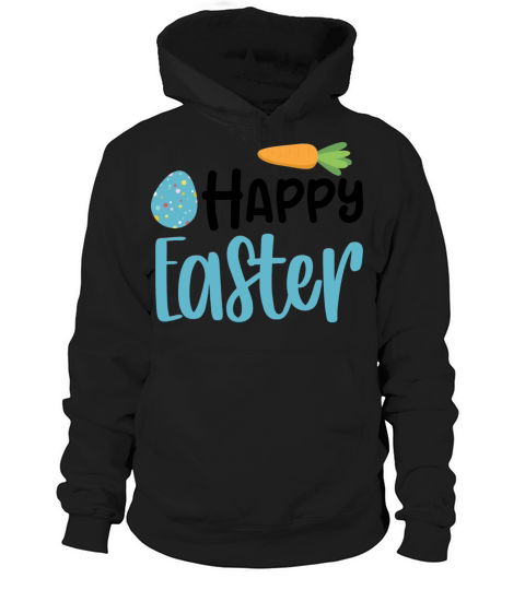 Happy Easter Carrot Blue Egg Hoodie Unisex