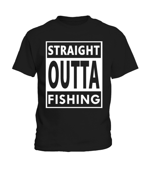Fisherman Cool Funny Gift Straight Outta Fishing Kids T-Shirt