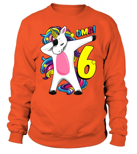 6 Years old Dabbing Unicorn gift girl 6th birthday Women's Sweatshirt