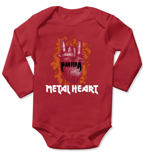 Metal heart Pantera Long Sleeve Baby One-Piece