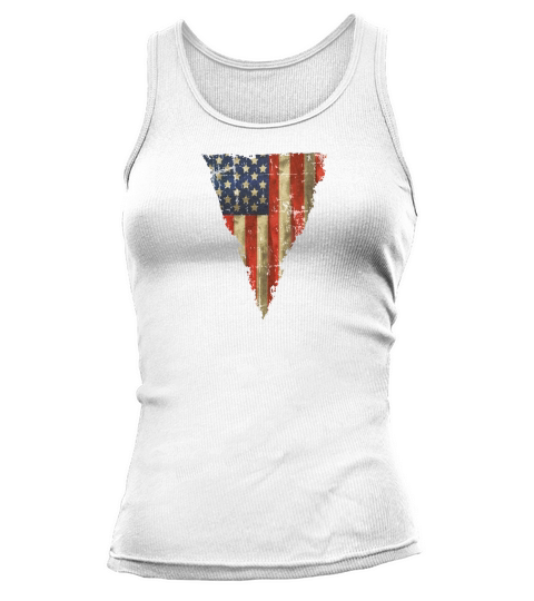 12 Vintage Distress US Flag 7 Tank top Woman