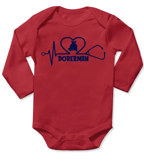 Doberman Nurses Doctors Stethoscope Classic For Dog Lover 2020 - Unisex Long Sleeve Long Sleeve Baby One-Piece