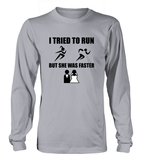Wedding She Was Faster Runner Women's Long Sleeve