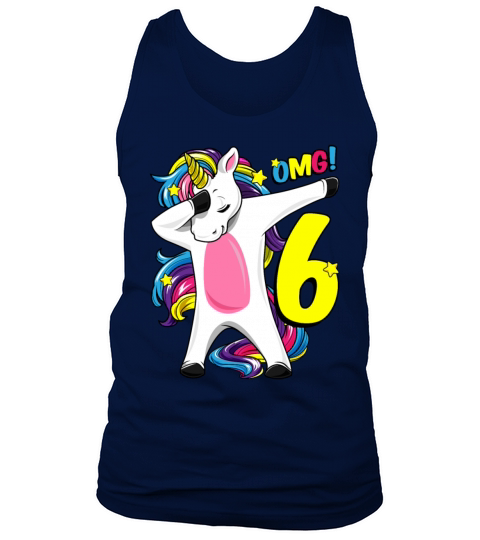 6 Years old Dabbing Unicorn gift girl 6th birthday Men's Tank Top