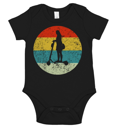 Retro vintage scoter Short Sleeve Baby One-Piece