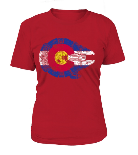 Colorado Flag and The Millennium Falcon T-Shirt Woman