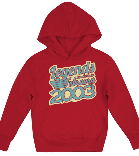 Legends Are Born in February 2003 18 Birthday Kids Hoodie