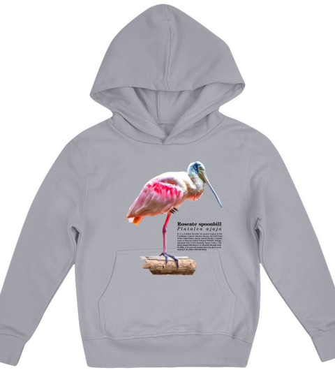 Roseate spoonbill bird Kids Hoodie