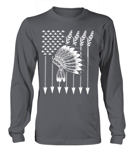 Cool Native American Arrow And Teepee Flag Shirt F Men's Long Sleeve