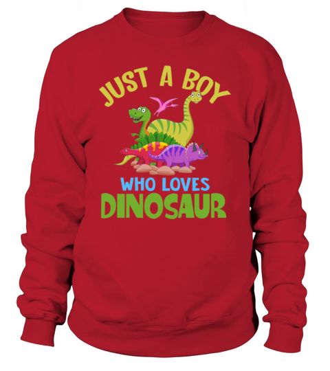 Just a Boy Who Loves Dinosaurs Schoolboys and Pale Men's Sweatshirt